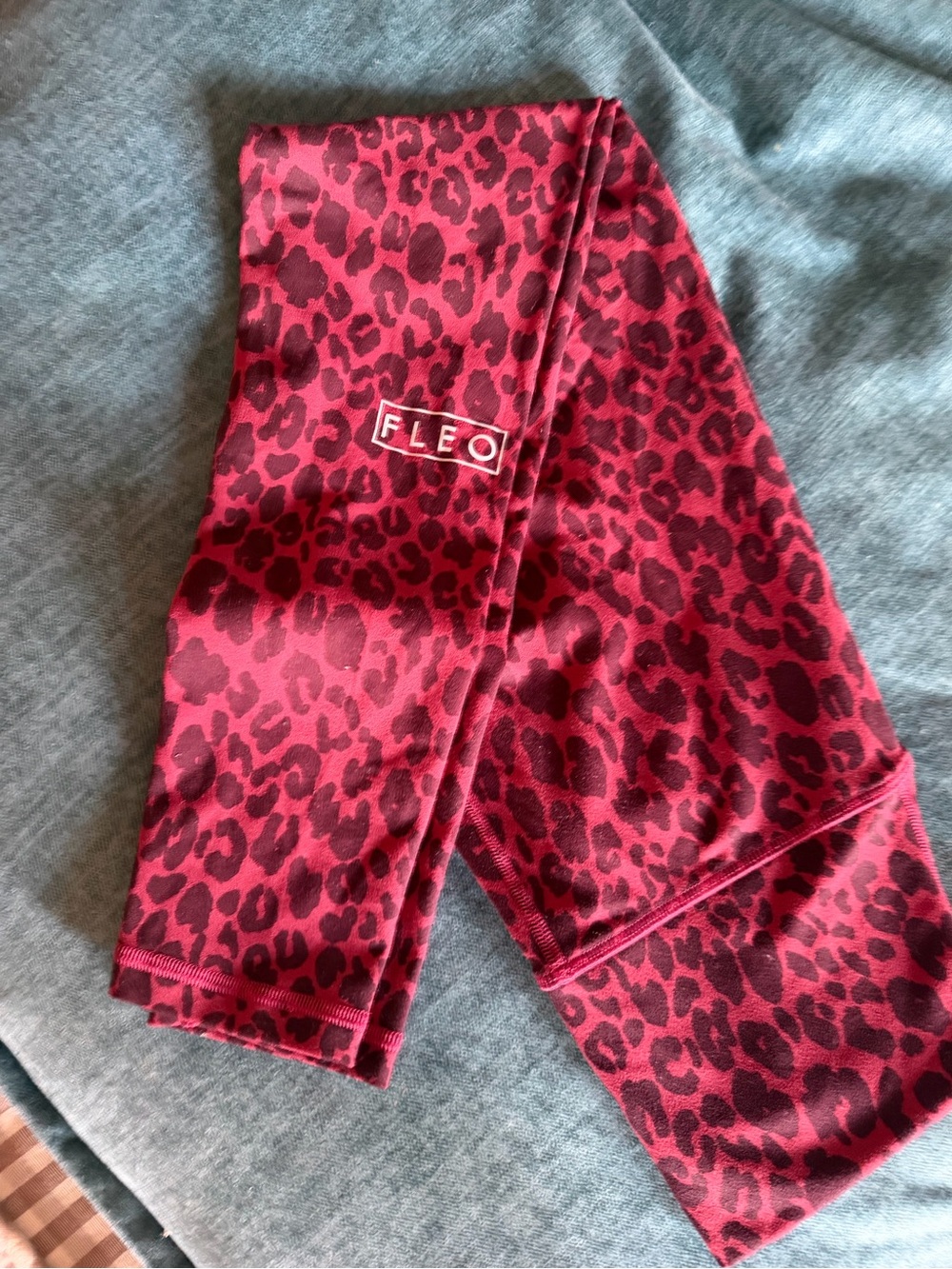 Fleo Kids Burgundy and Black Leopard Leggings